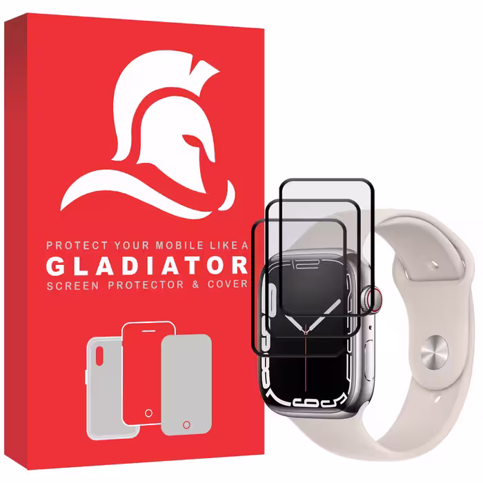 محافظ صفحه نمایش گلادیاتور مدل GWP3000 مناسب برای ساعت هوشمند اپل Iwatch 7 45mm بسته سه عددی
