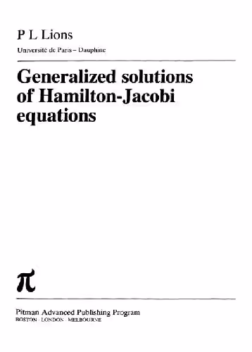خرید و دانلود نسخه کامل کتاب Generalized solutions of Hamilton-Jacobi equations