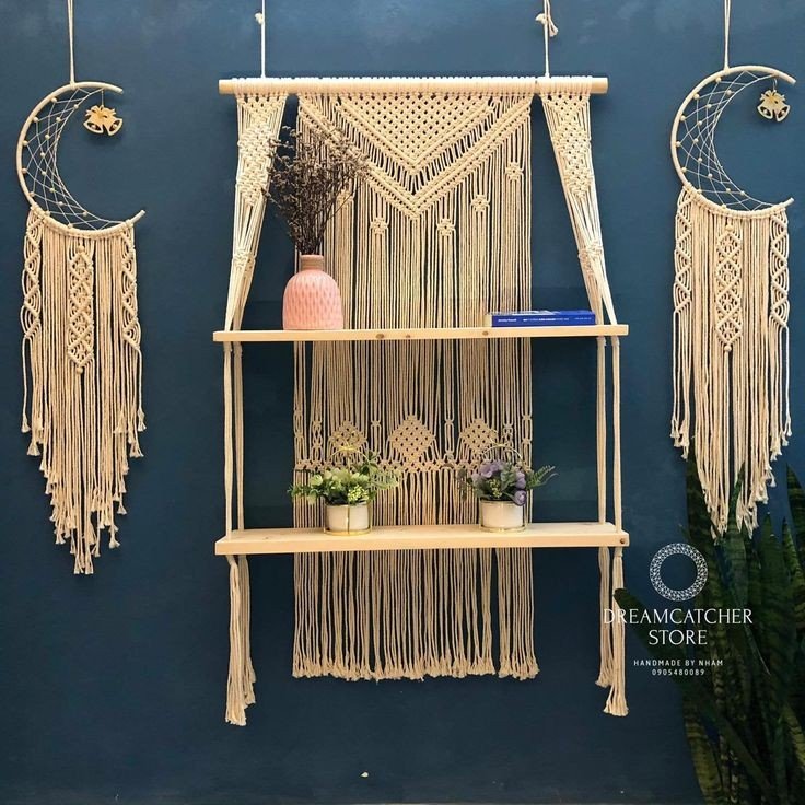 شلف دوطبقه مکرومه