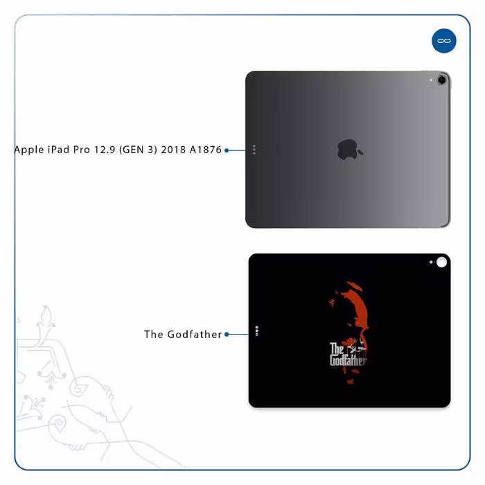 برچسب پوششی ماهوت مدل The Godfather مناسب برای تبلت اپل iPad Pro 12.9 (GEN 3) 2018 A1876