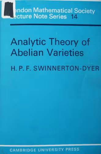 خرید و دانلود نسخه کامل کتاب Analytic theory of Abelian varieties
