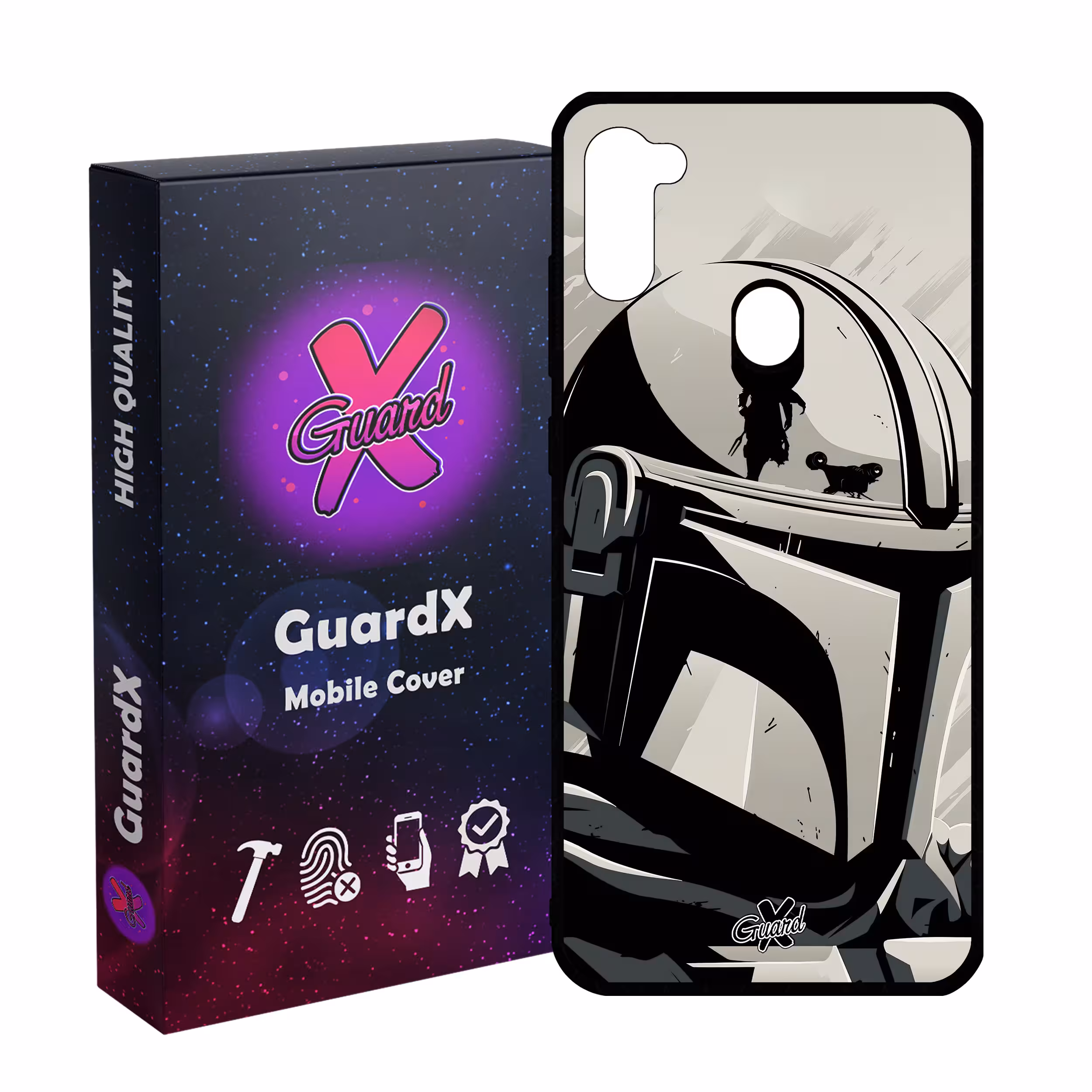 کاور گارد ایکس طرح Mandalorian مدل Glass10502 مناسب برای گوشی موبایل سامسونگ Galaxy A11/M11