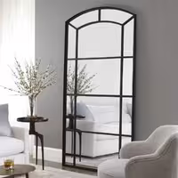آینه قدی چوبی الف طرح ارکیده 90-W-180