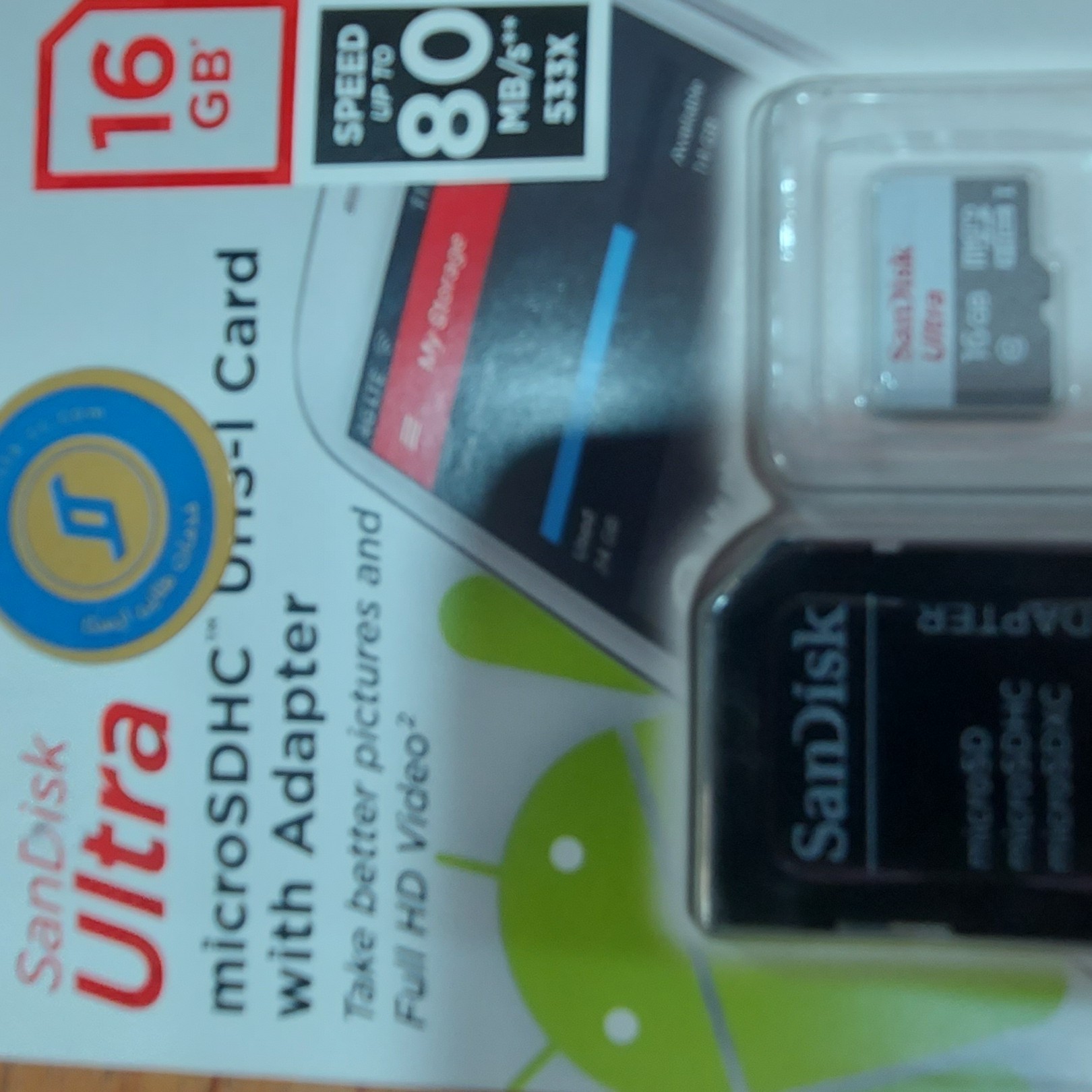 حافظه میکرو sd  16 gb  مدل سندیسک 16