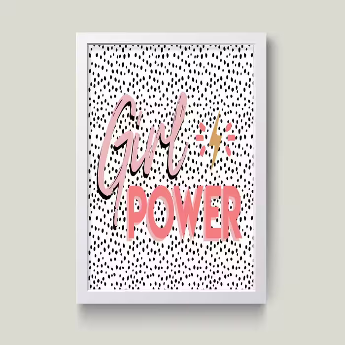 تابلو مدل Girl Power Minimall کد m2404-w | دنیای قاب