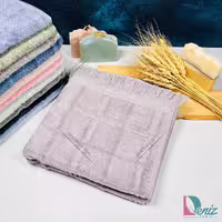 حوله دستی طرح مارتا رنگ یاسی