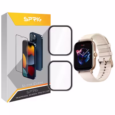 محافظ صفحه نمایش نانو اسپریگ مدل SPG مناسب برای ساعت هوشمند امیزفیت GTS 3 بسته دو عددی