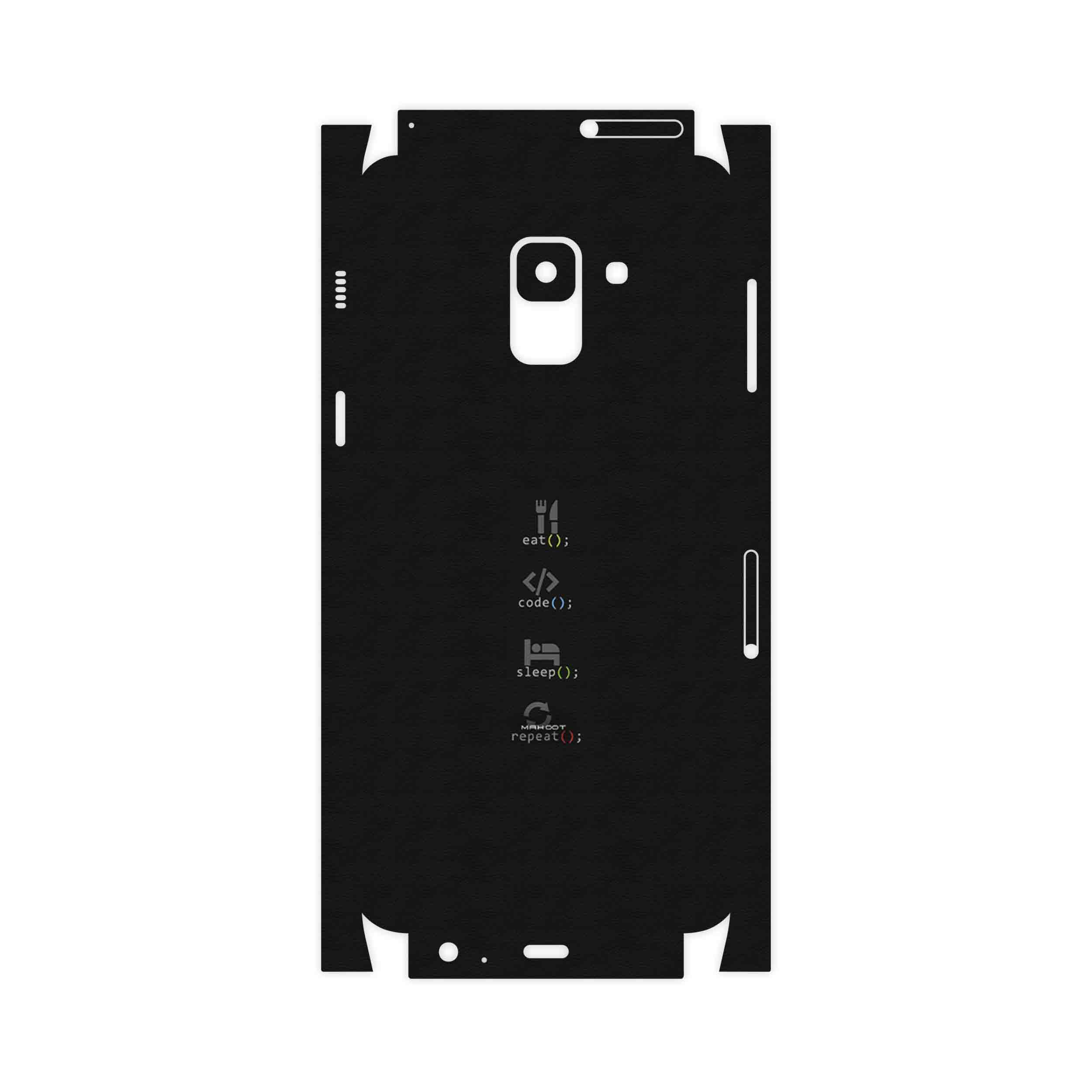برچسب پوششی ماهوت مدل Programming 2-FullSkin مناسب برای گوشی موبایل سامسونگ Galaxy A8 2018