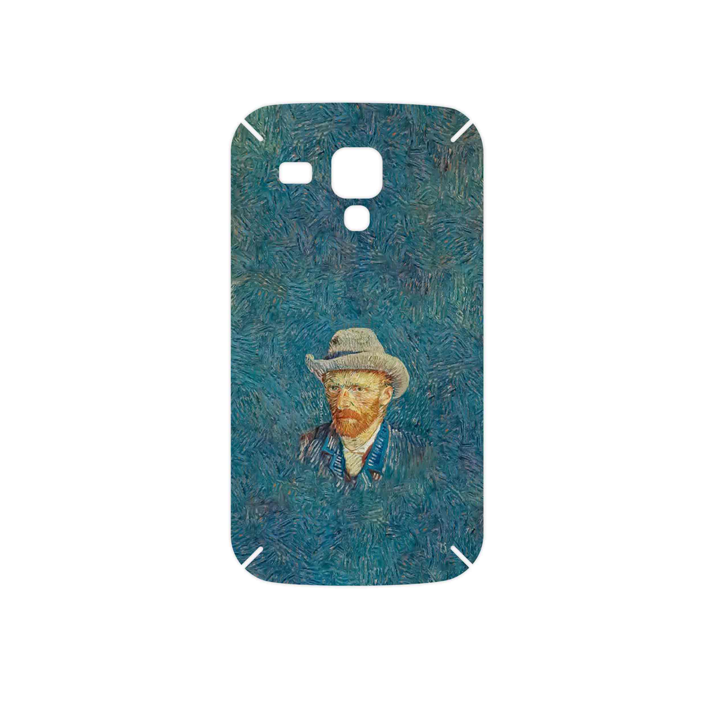 برچسب پوششی ماهوت مدل Self portrait with a gray felt hat مناسب برای گوشی موبایل سامسونگ Galaxy S Duos GT S7562