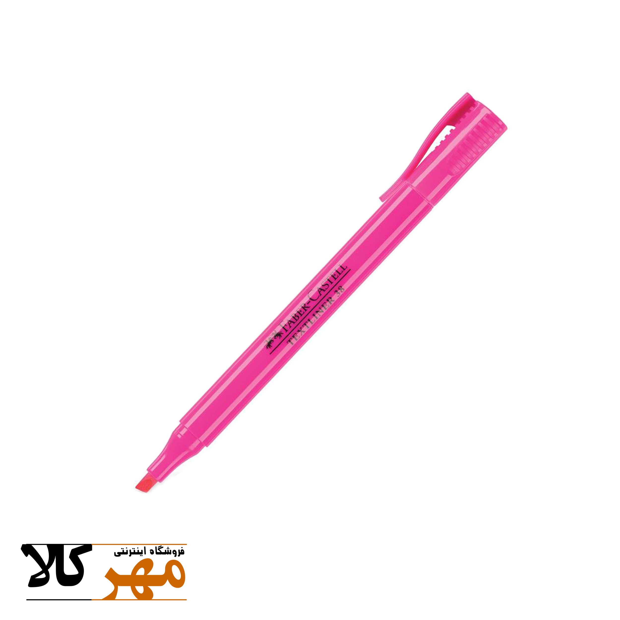 هایلایتر Faber-Castell رنگ صورتی اسلیم مدل 38