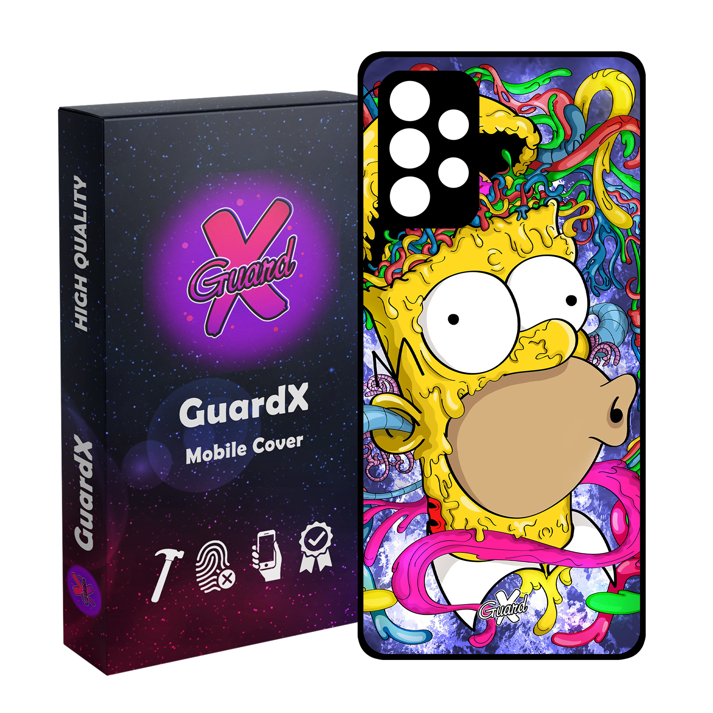 کاور گارد ایکس طرح Simpsons مدل Glass10096 مناسب برای گوشی موبایل سامسونگ Galaxy A72