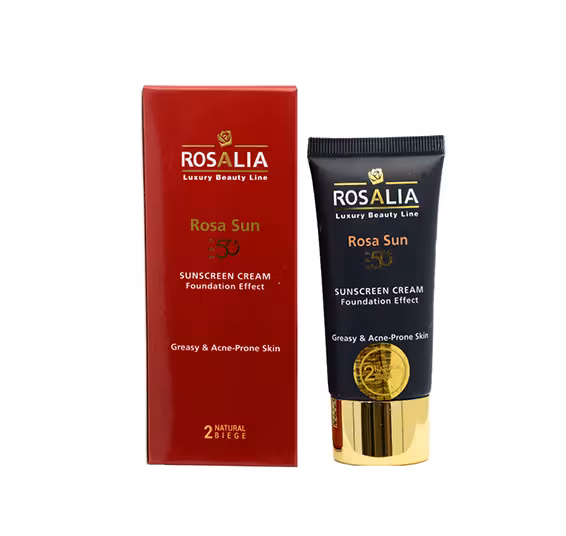 ضد آفتاب رنگی پوست های چرب و جوشدار SPF50 رزالیا Rosalia | حجم 40ml