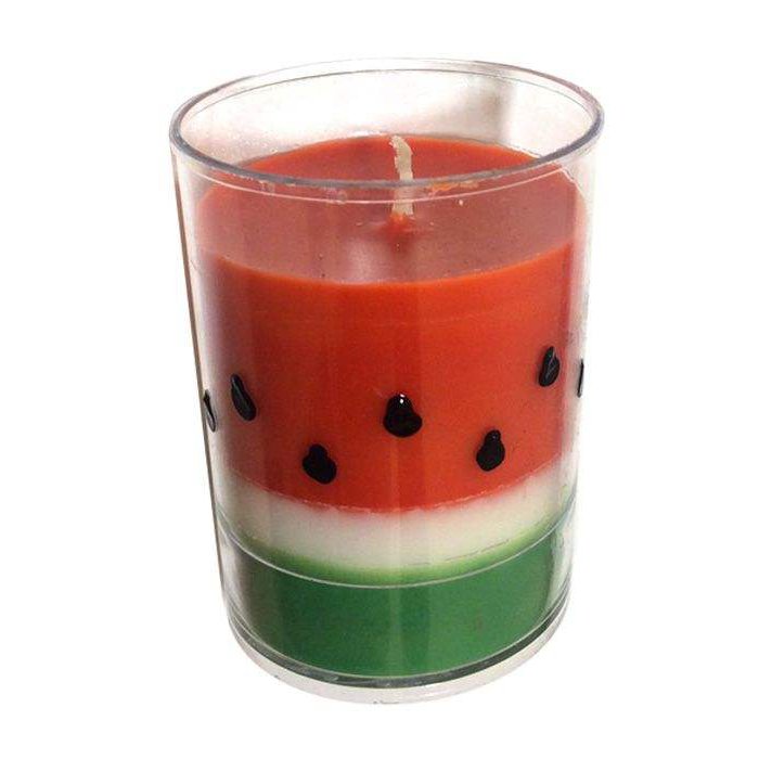 شمع یلدا لیوانی طرح هندوانه 