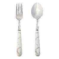 ست قاشق و چنگال 12 پارچه مدل دسته سرامیکی