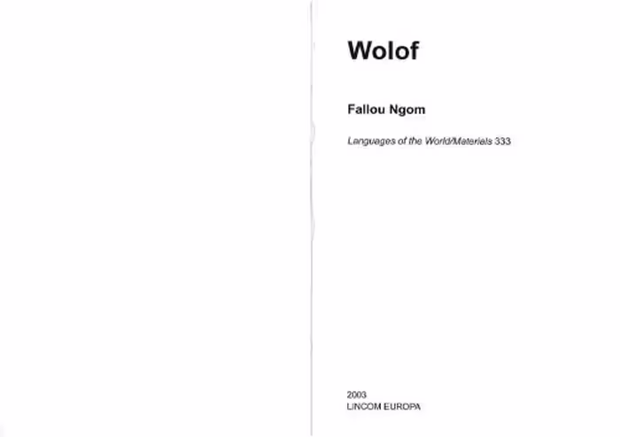 خرید و دانلود نسخه کامل کتاب Wolof