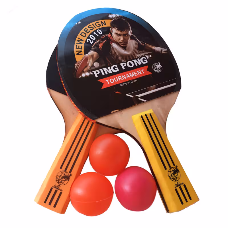 راکت پینگ پنگ مدل TOURNAMENT بسته 2 عددی به همراه توپ | چاوه
