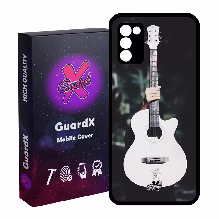 کاور گارد ایکس طرح گیتار مدل Glass10263 مناسب برای گوشی موبایل سامسونگ Galaxy A02s / M02s