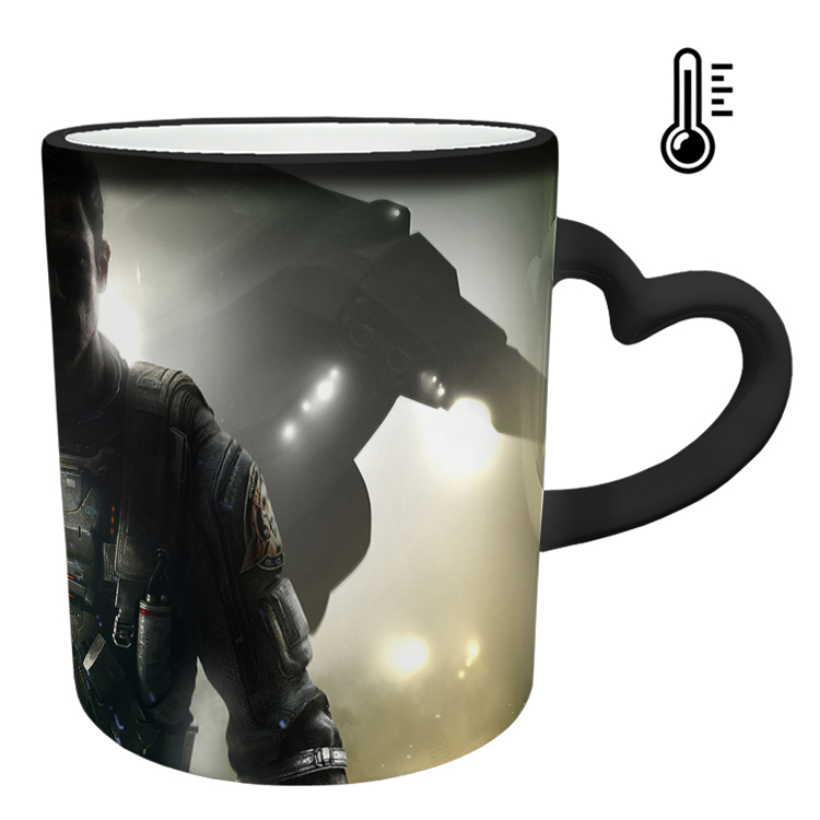 ماگ حرارتی مدل دسته قلبی طرح بازی کال آف دیوتی call of duty کد 14