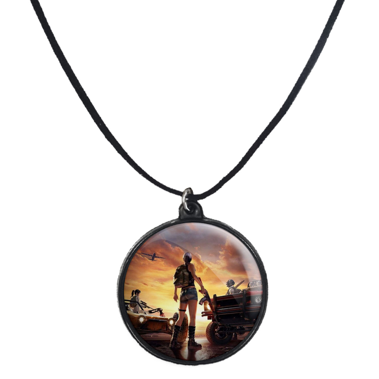 گردنبند پرمانه طرح PUBG کد pmb.28006 مدل دو طرفه