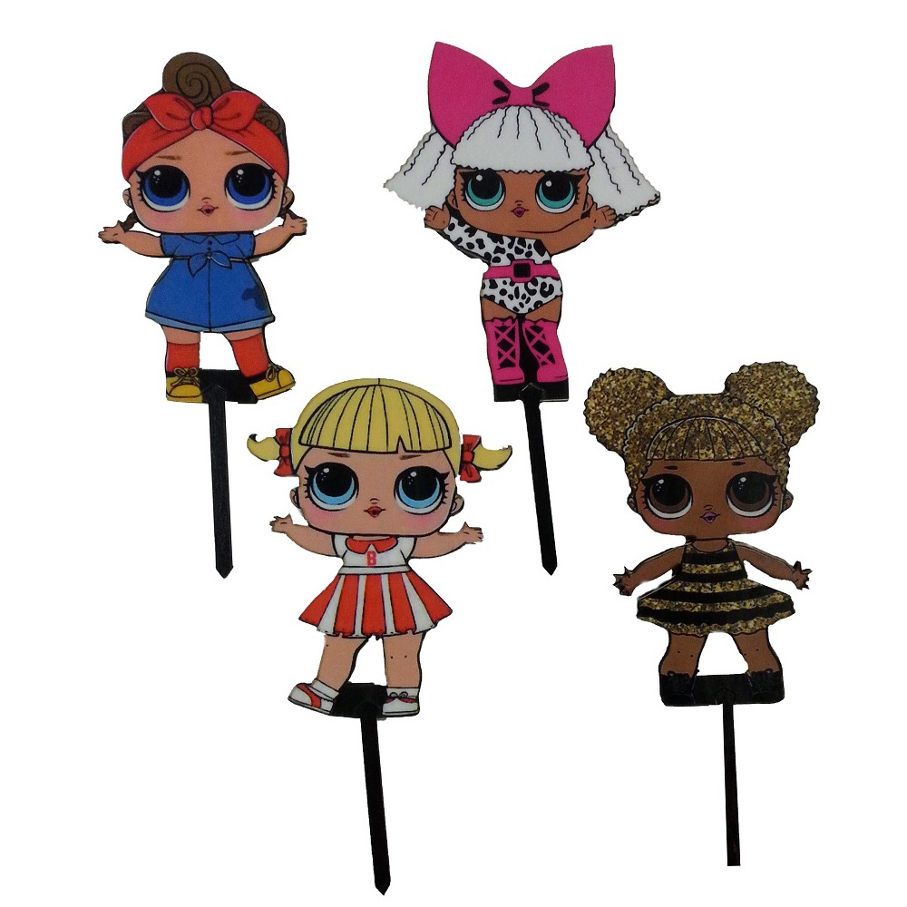 تاپر تزیین کیک بهگز مدل lol مجموعه 4 عددی