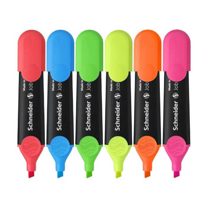 ماژیک علامت گذار اشنایدر مدل Job بسته 6 عددی