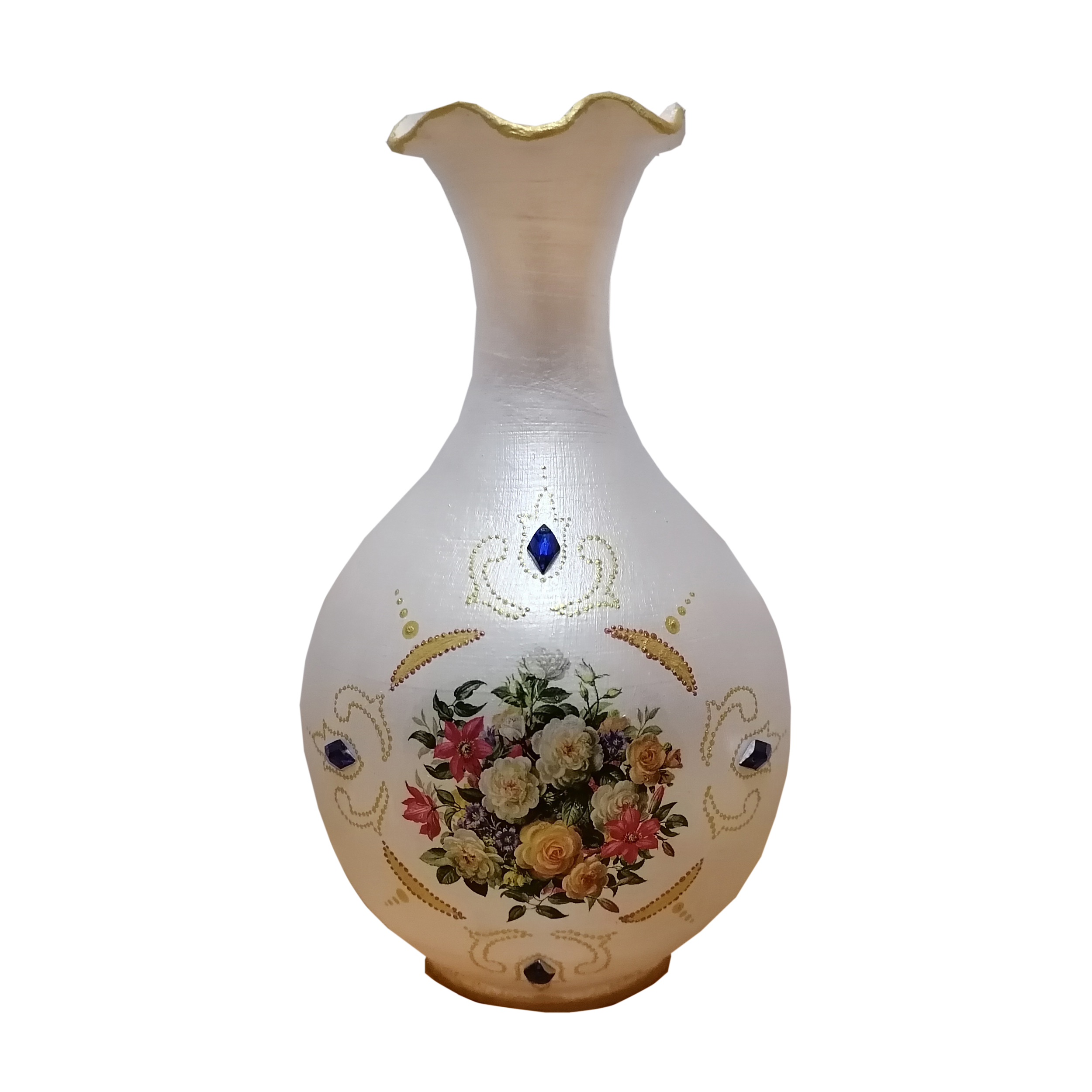 گلدان سفالی طرح بوته گل کد 7543
