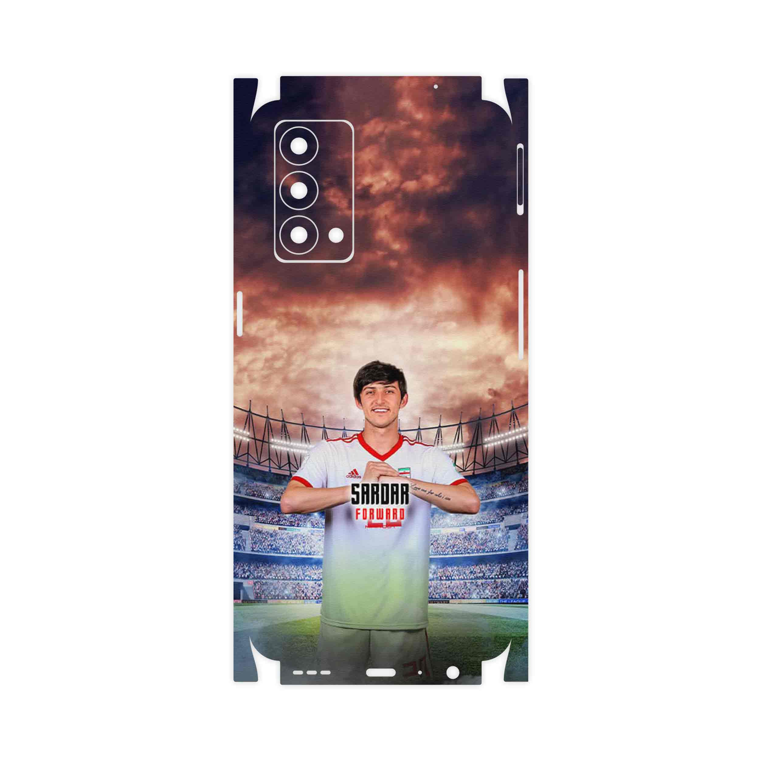 برچسب پوششی ماهوت مدل Sardar Azmoun-FullSkin مناسب برای گوشی موبایل ریلمی GT Master