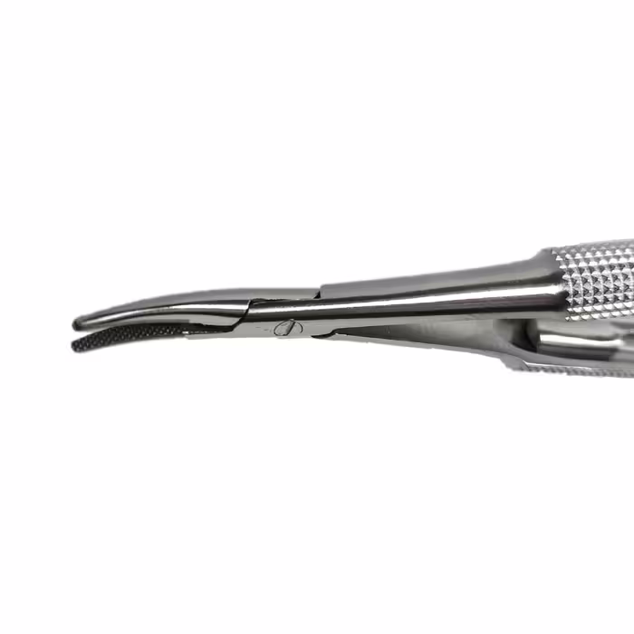 سوزنگیر کاستروویجو هیرا فرا طب مدل خمیده  Hira Fara Teb curved Castroviejo needle holder 