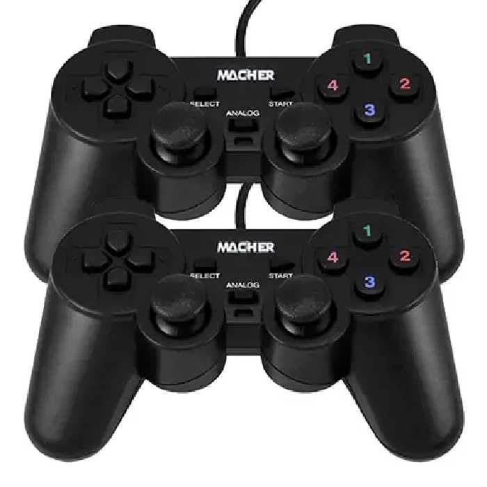 دسته بازی سیم دار گیمینگ مچر مدل MR56 دو عددی | ژیوار مارکت - لپتاپ استوک، لوازم جانبی موبایل و کامپیوتر