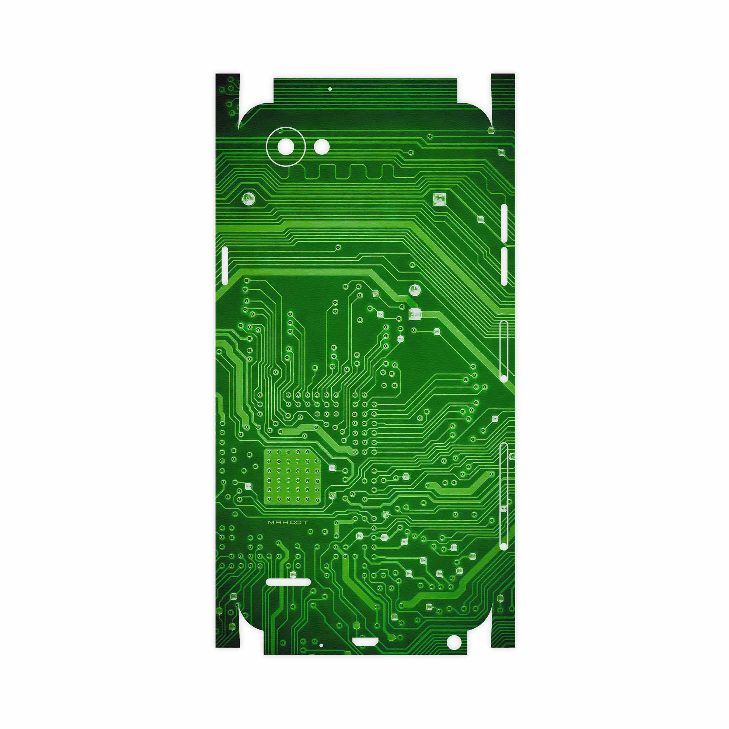 برچسب پوششی ماهوت مدل Green Printed Circuit Board-FullSkin مناسب برای گوشی موبایل ال جی Q6
