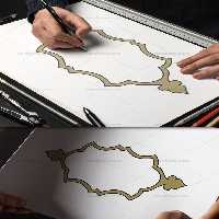 کادر تذهیب با المان اسلیمی | گرافیک با طعم تربچه