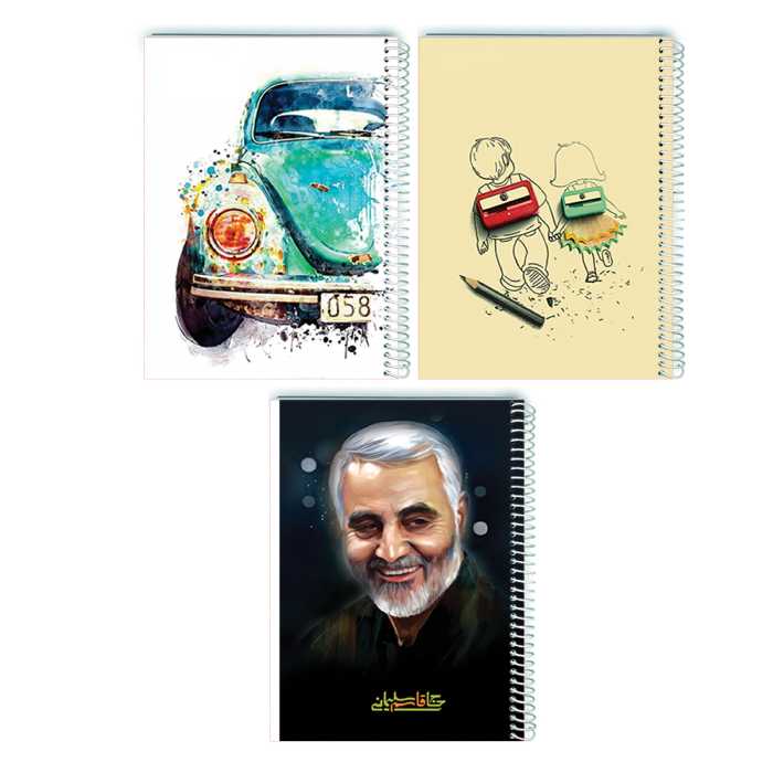 دفتر مشق سیمی 80 برگ مرسل مدل فانتزی کد 11 مجموعه 3 عددی