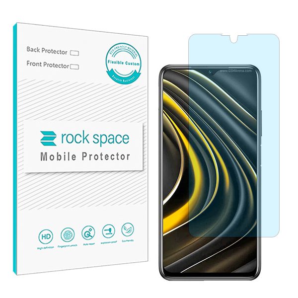 گلس شیائومی Xiaomi Poco M3 مدل نانو هیدروژل آنتی بلو برند راک اسپیس کد S