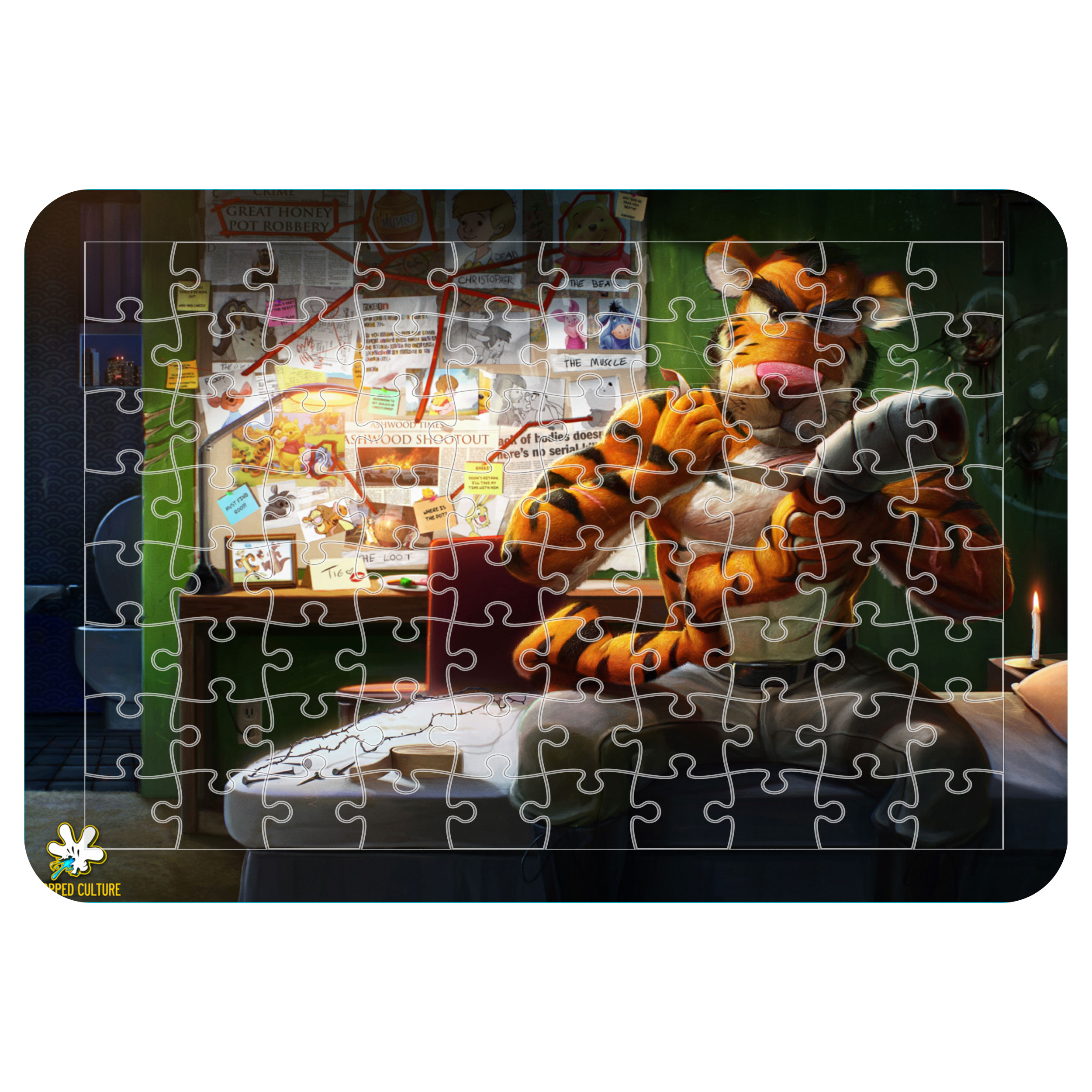 پازل 54  تکه اطلس آبی طرح کارتون پو مدل P1547