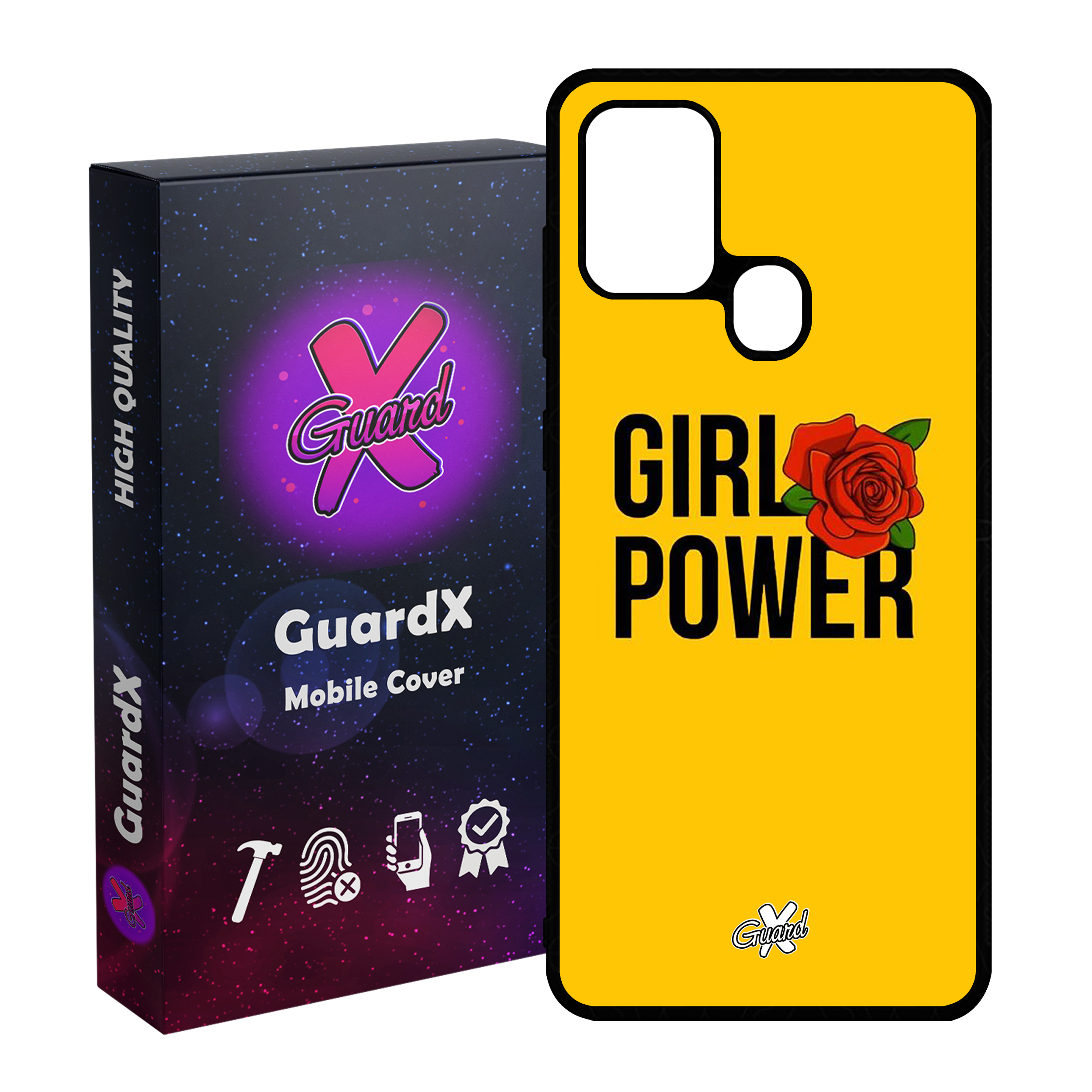 کاور گارد ایکس طرح Girl Power مدل Glass10037 مناسب برای گوشی موبایل سامسونگ Galaxy A21s