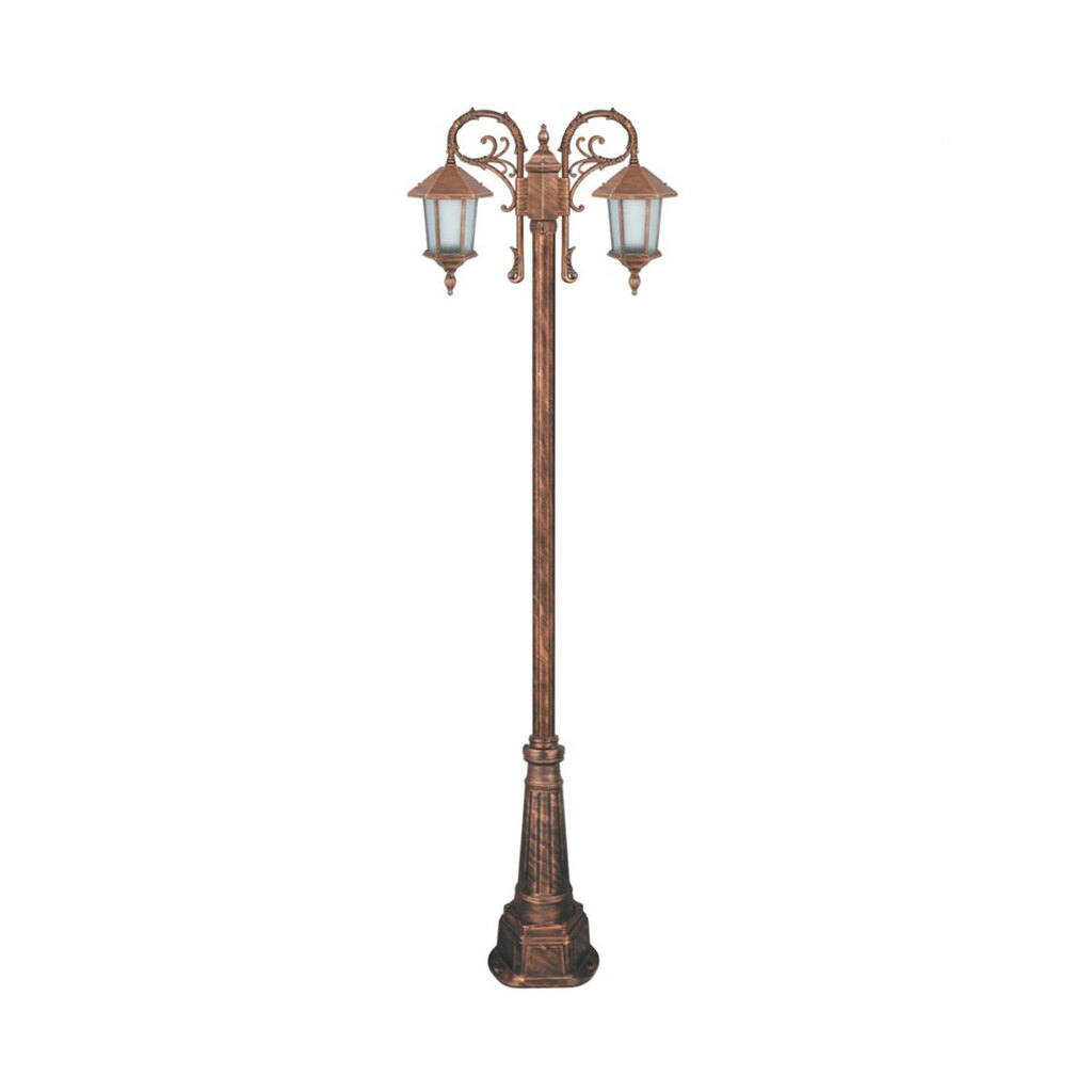 چراغ دوشاخه حیاطی و پارکی تکشیدفام مدل ویکتوریا کد 91215-15-7523