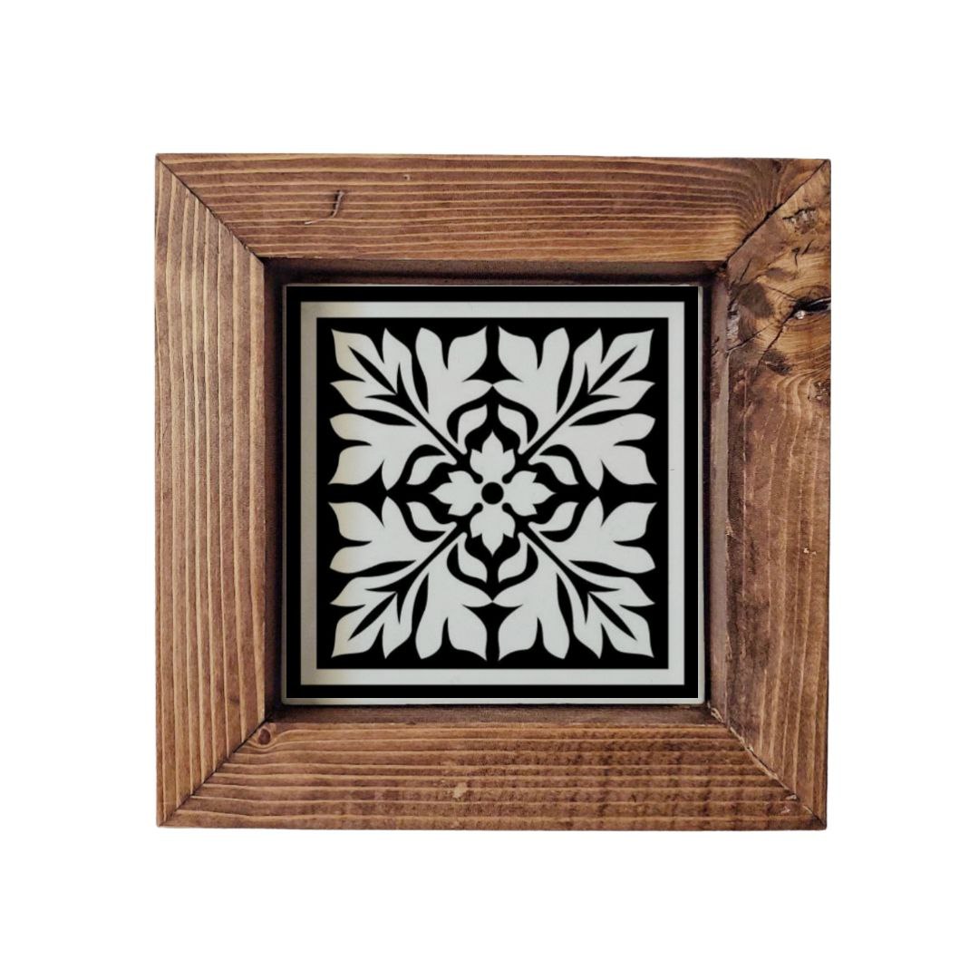 تابلو کاشی گلاک مدل اسلیمی طرح سنتی ایرانی کد FT40