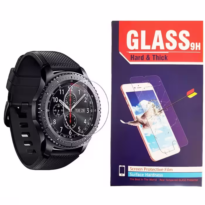 محافظ صفحه نمایش شیشه ای hard and thick مدل clear مناسب برای ساعت های هوشمند سامسونگ مدل Gear S3 | کالا برتری