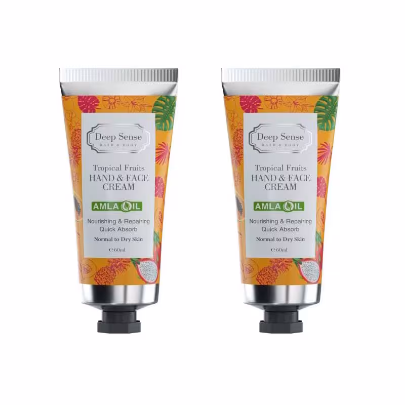 کرم مرطوب کننده دیپ سنس مدل tropical fruits حجم 60 میلی لیتر مجموعه 2 عددی