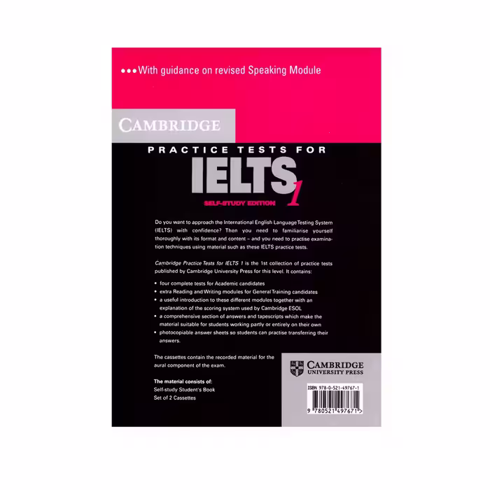 کتاب IELTS Cambridge اثر جمعی از نویسندگان انتشارات الوندپویان جلد 1 تا 5