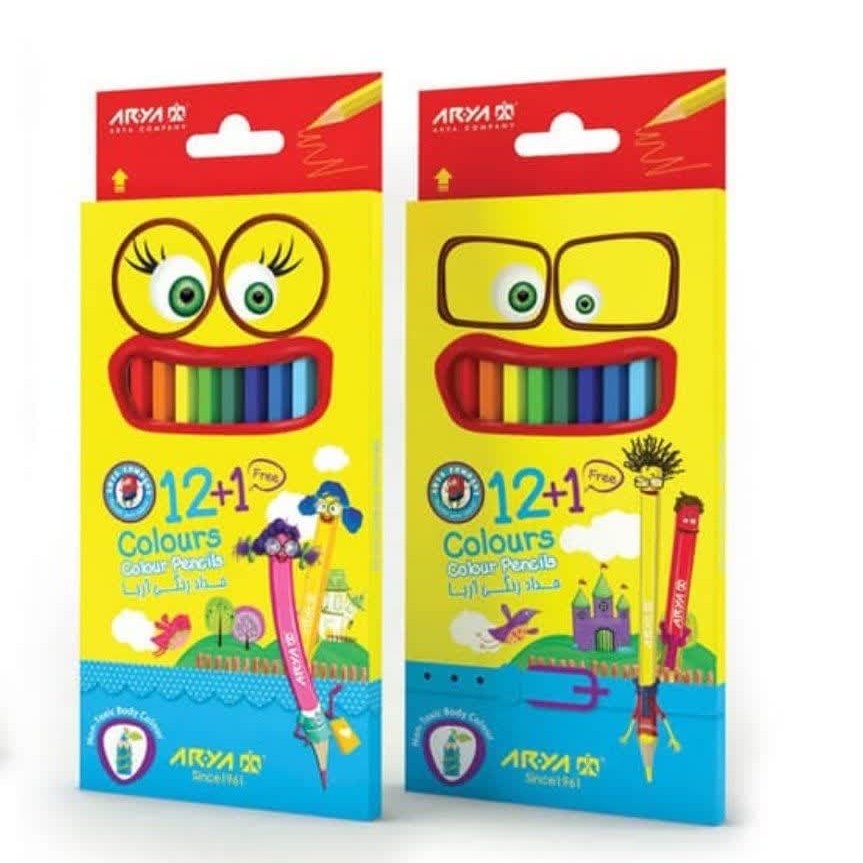 مداد رنگی 12 رنگ آریا