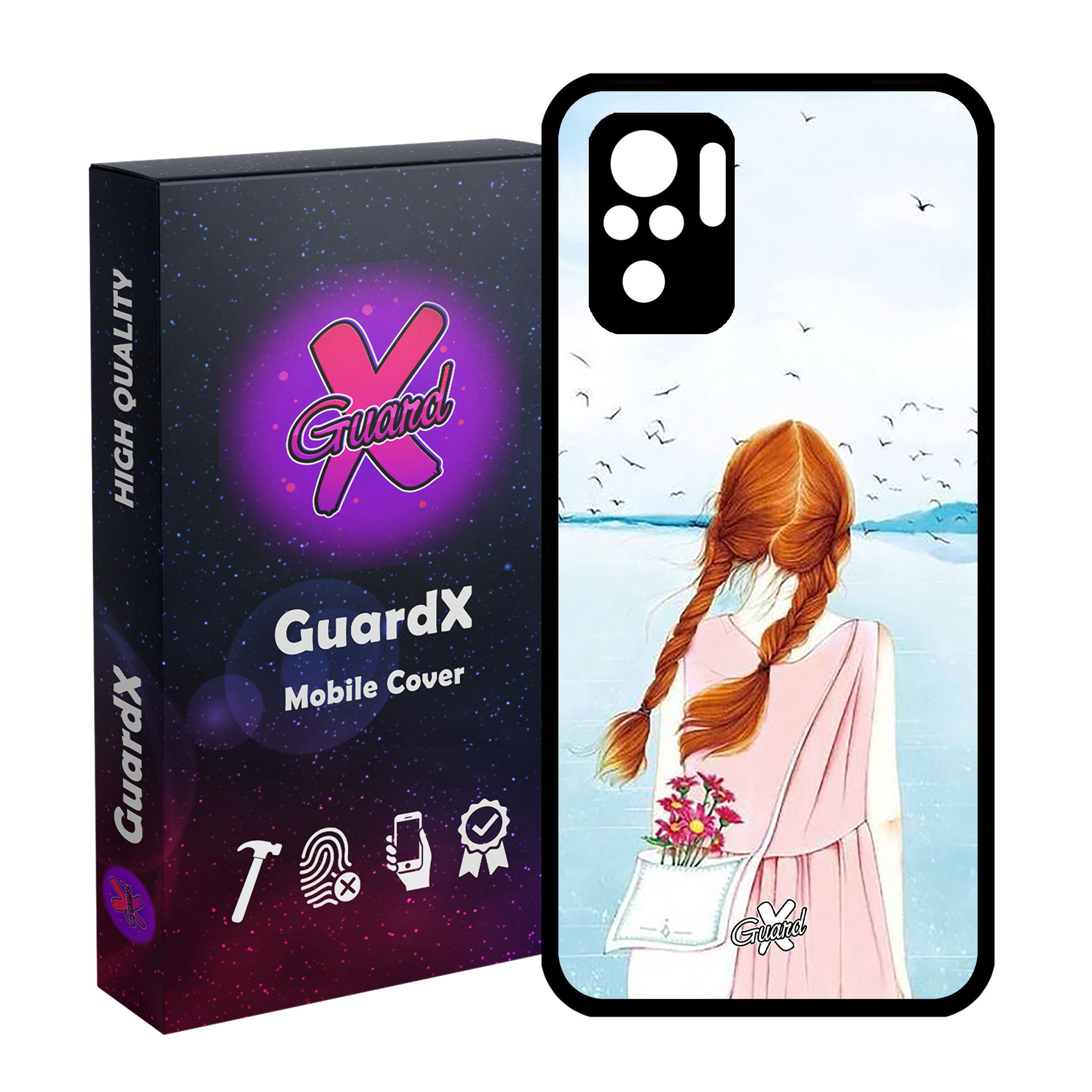 کاور گارد ایکس طرح دختر مدل Glass10213 مناسب برای گوشی موبایل شیائومی Redmi Note 10 4G / Note 10S