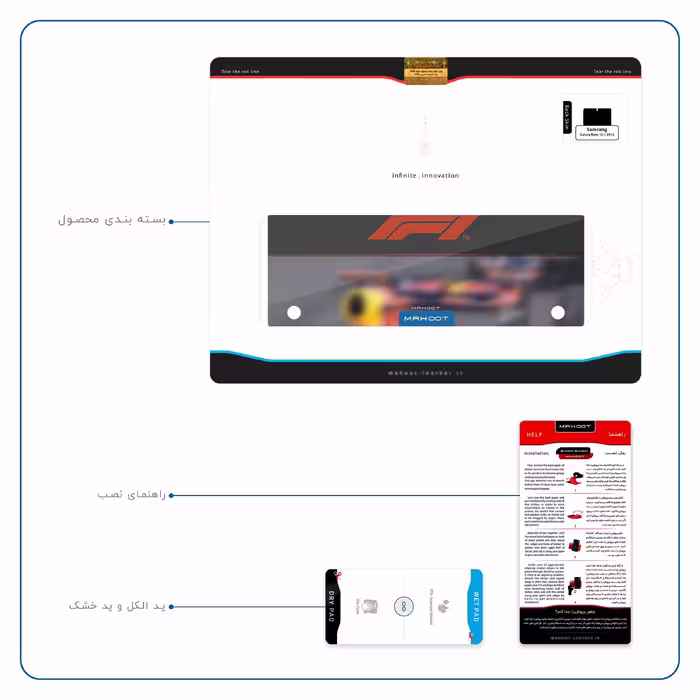 برچسب پوششی ماهوت مدل Formula One مناسب برای تبلت سامسونگ Galaxy Note 10.1 2012 N8010