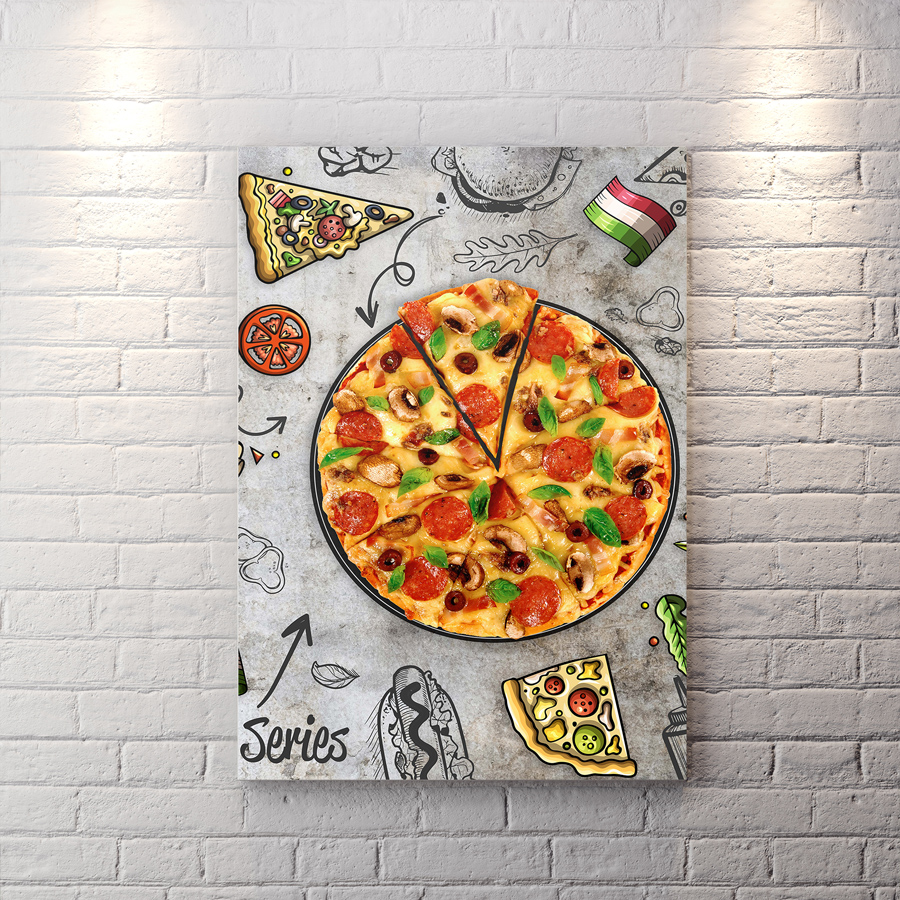 تابلو دیواری دکوراتیو پیتزایی WAs-2691