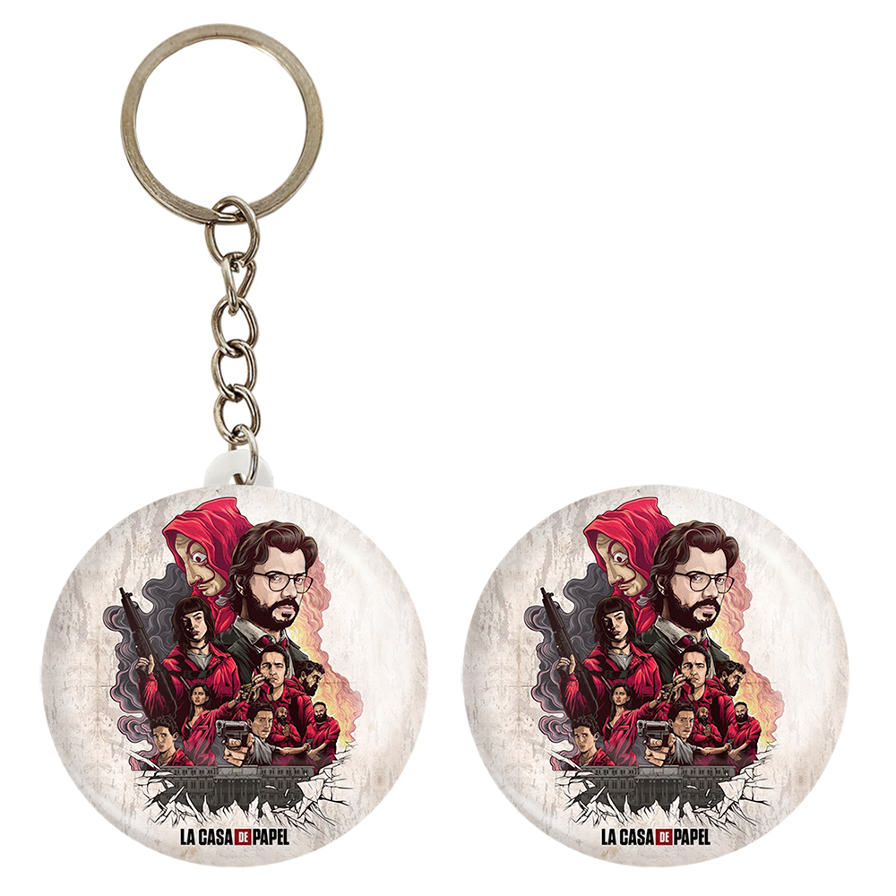 پیکسل خندالو مدل سریال Money Heist کد 3241 به همراه جاکلیدی