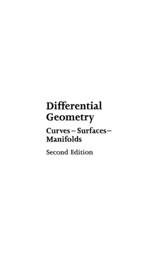 خرید و دانلود نسخه کامل کتاب Differential geometry: curves - surfaces - manifolds
