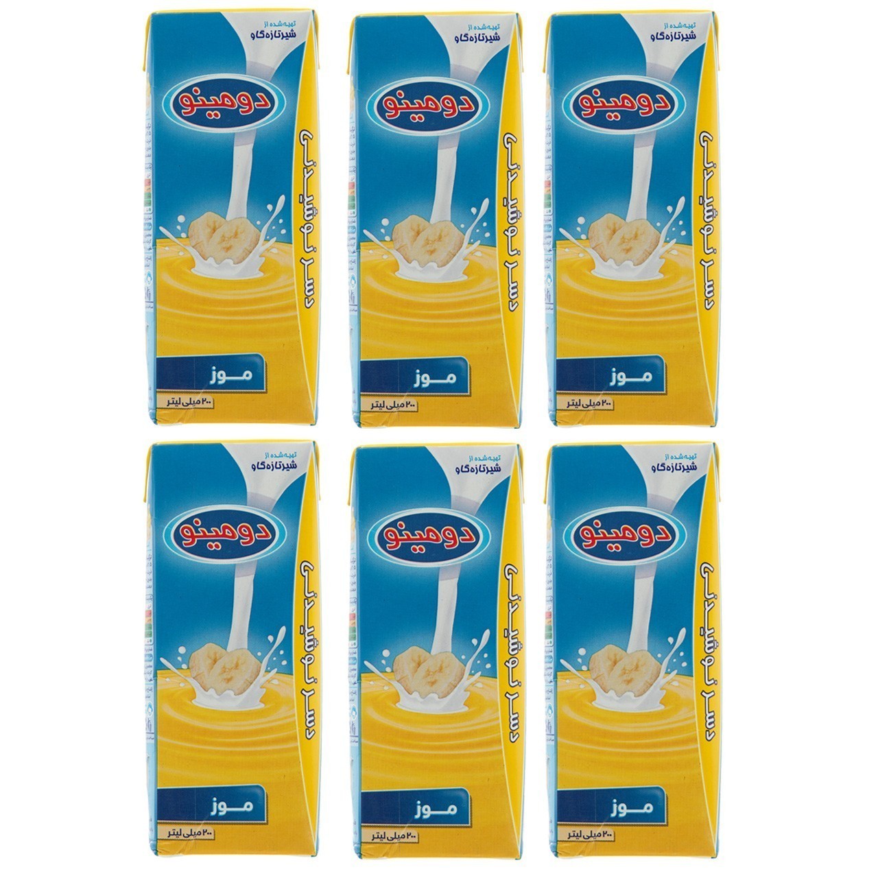 دسر نوشیدنی موز دومینو حجم 200 میلی لیتر بسته 6 عددی | فروشگاه اینترنتی تاتا کالا