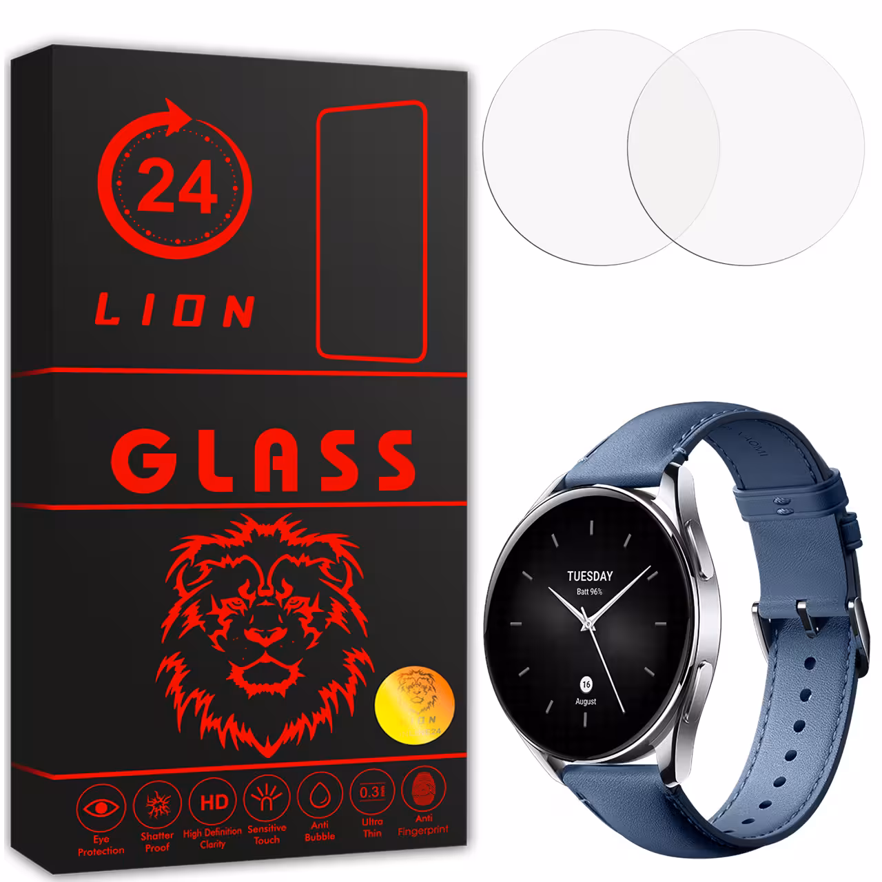 محافظ صفحه نمایش لاین مدل RB007 مناسب برای ساعت هوشمند شیایومی Watch S2 46mm بسته دو عددی