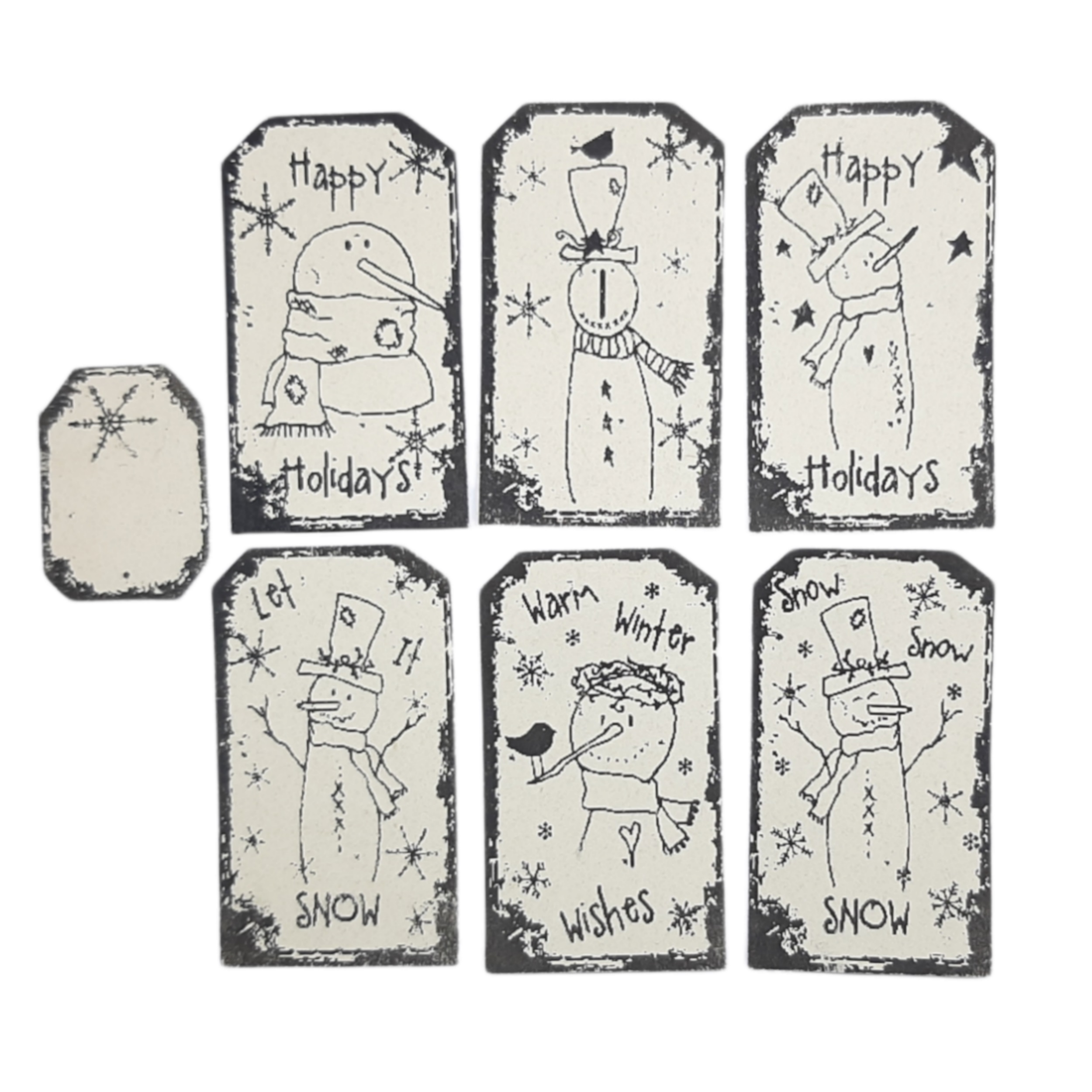 ابزار کادویی مدل گیفت تگ طرح زمستان بسته 24 عددی