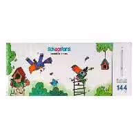 مداد رنگی 12 رنگ جعبه مقوایی اسکول فنز (بسته 144 عددی) کد 92453